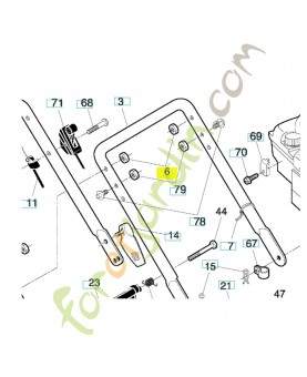 Ecrou bloquant 1/4-20 532415351. Pièce de rechange Husqvarna