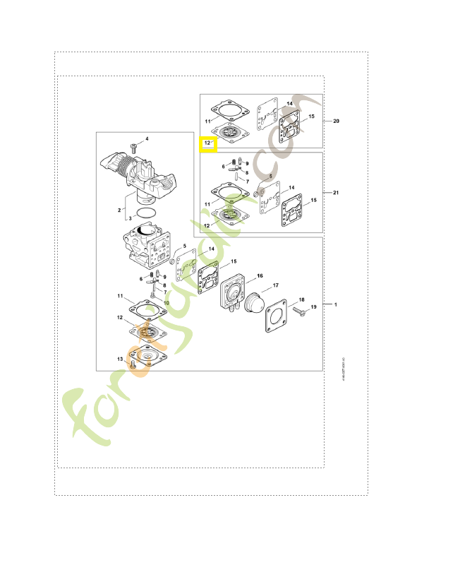 Membrane de réglage 4149-121-4702. Pièce détachée Stihl / Vicking