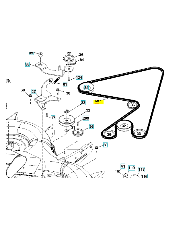 Courroie de coupe husqvarna