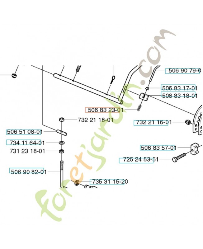 Ressort 506832301. Pièce de rechange Husqvarna