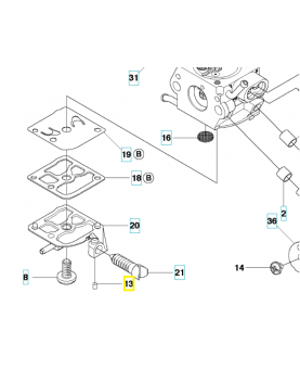 Bouchon 503481101. Pièce de rechange Husqvarna
