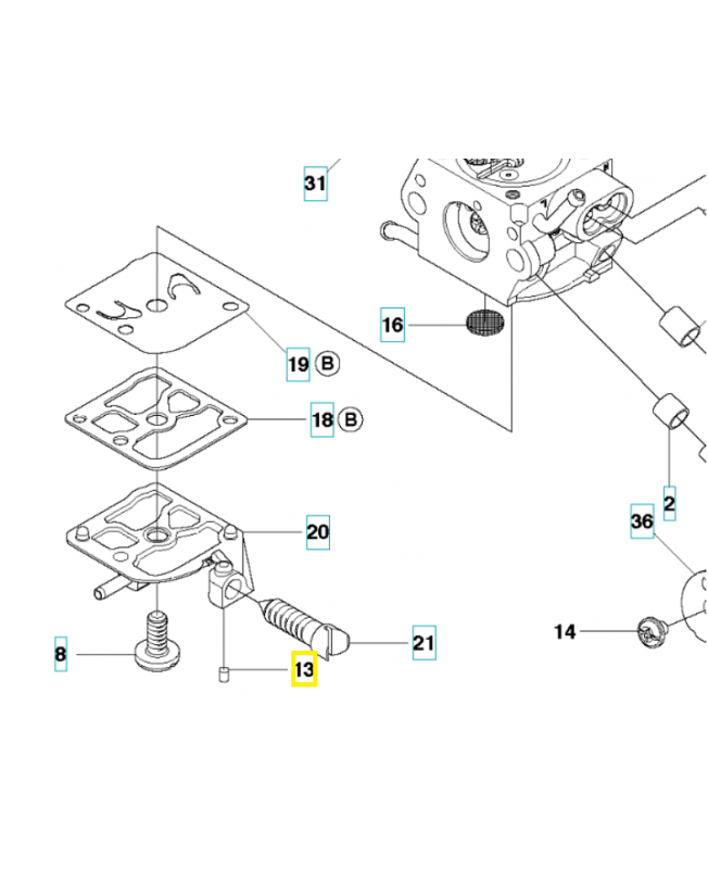 Bouchon 503481101. Pièce de rechange Husqvarna Bouchon 503481101. Pièce de rechange Husqvarna