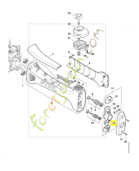 Butée caoutchouc 4148-792-2801. Pièce de rechange Sithl / Vicking
