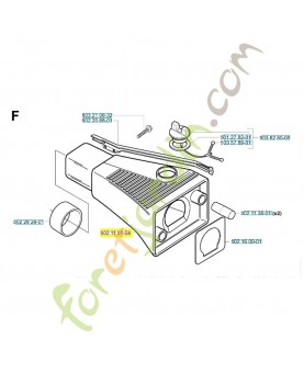 Réservoir 502115104. Pièce de rechange Husqvarna