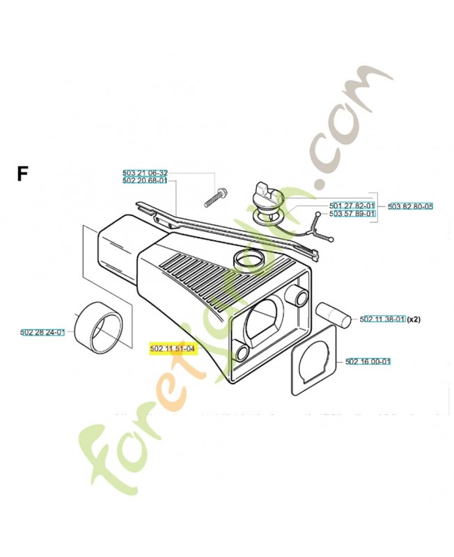 Réservoir 502115104. Pièce de rechange Husqvarna Réservoir 502115104. Pièce de rechange Husqvarna