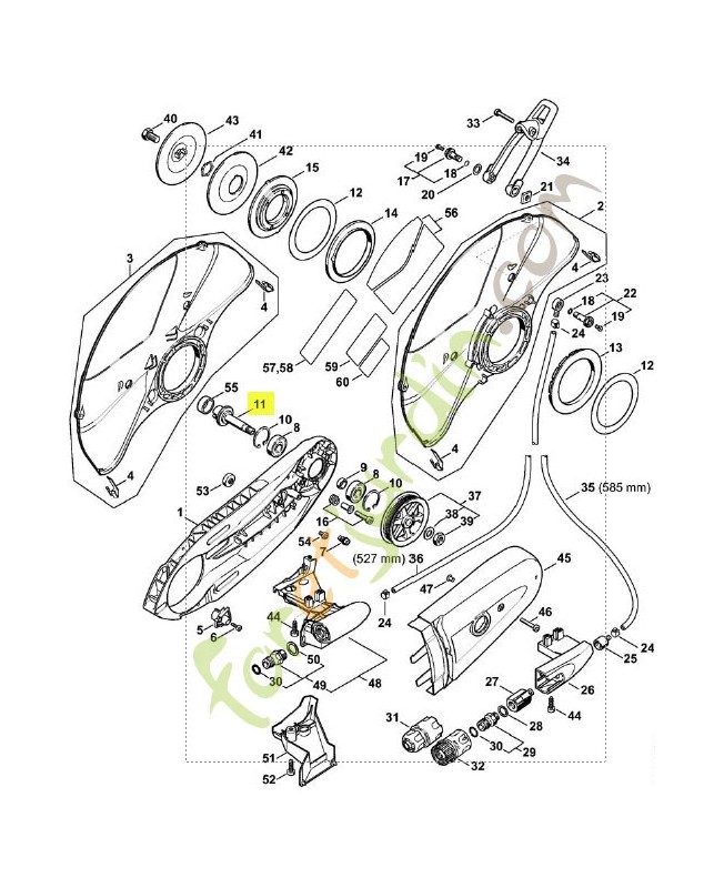 Arbre support disque 4224-704-0502. Pièce de rechange Sithl / Vicking Arbre support disque 4224-704-0502. Pièce de rechange Sithl / Vicking