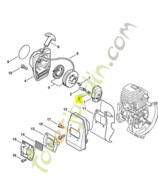 Ressort coude 0000-998-0612. Pièce de rechange Sithl 