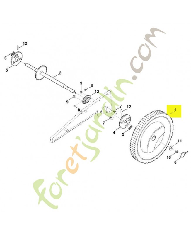 Roue arriere d.420 mm