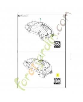 Rappel de démarrage d'étiquette 587149501. Pièce de rechange Husqvarna