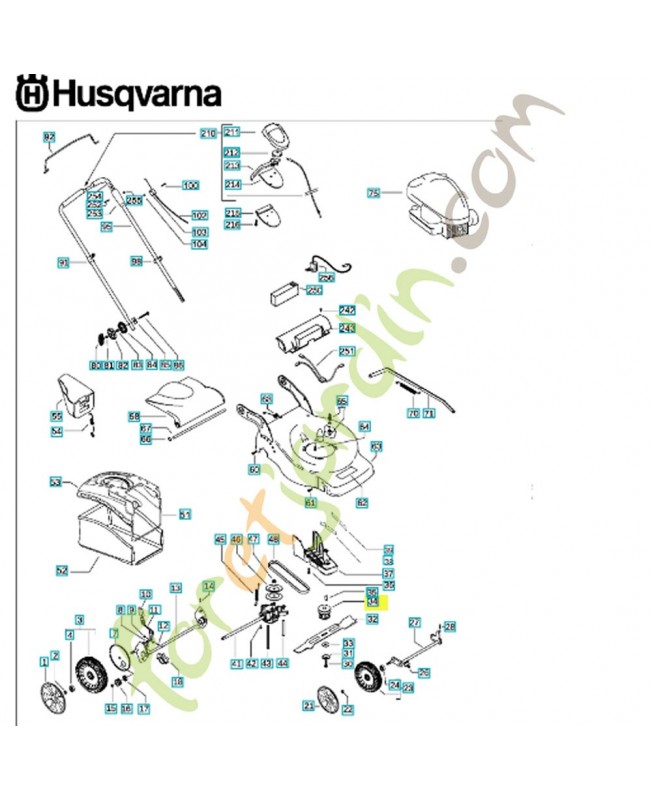 Support de Lame 504591201. Pièce de rechange Husqvarna