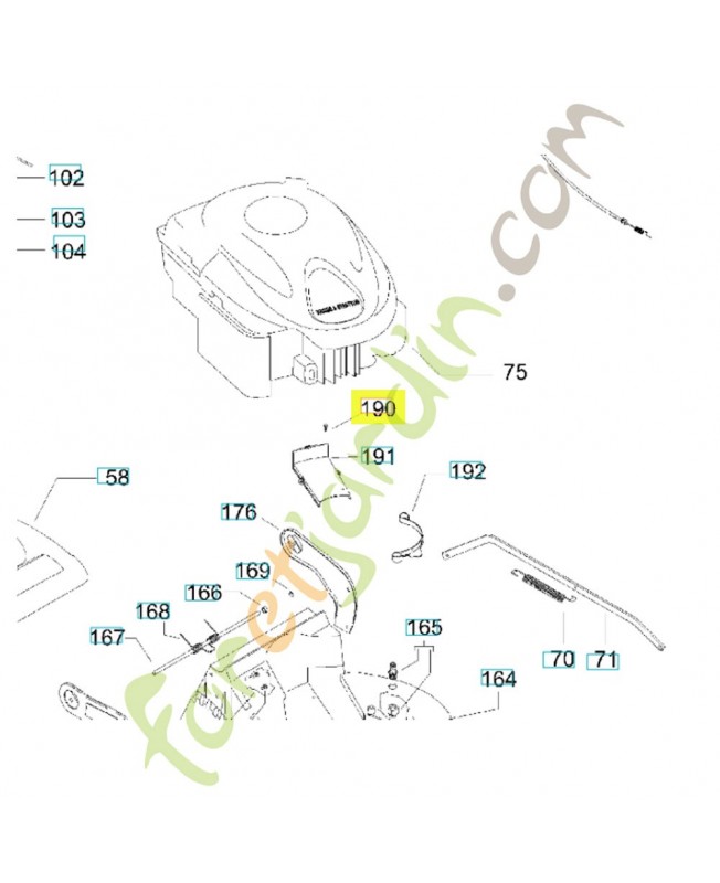 Vis 531207856. Pièce de rechange Husqvarna