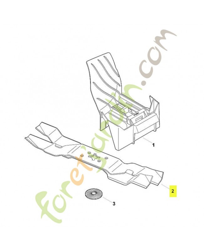 Lame pr kit mulching 443 6336-760-9900. Pièce de rechange Sithl / Vicking