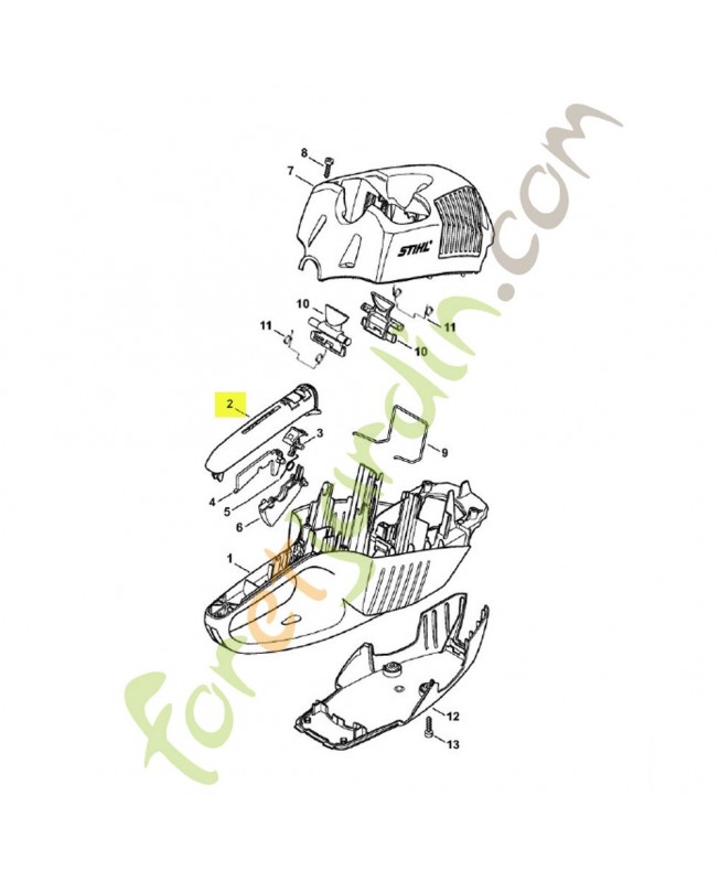 Monture de poignée 4851-791-0601. Pièce de rechange Sithl / Vicking