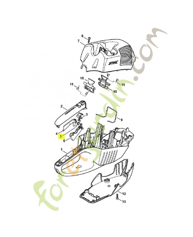 Ressort coudé 4851-435-2100. Pièce de rechange Sithl / Vicking