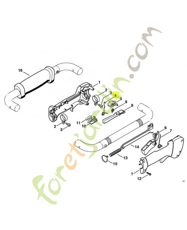 Ressort coudé 4137-182-4505. Pièce de rechange Sithl / Vicking