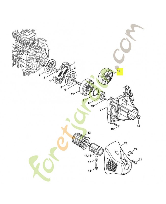 Cloche embrayage 4147-160-2902. Pièce de rechange Sithl 