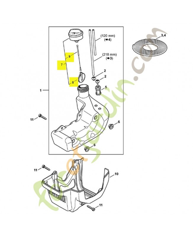 Bouchon du réservoir 4128-350-0505. Pièce de rechange Sithl / Vicking