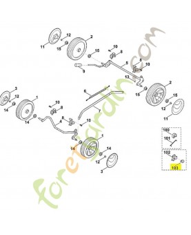 Verrouillage 6371-706-0100. Pièce détachée Stihl 
