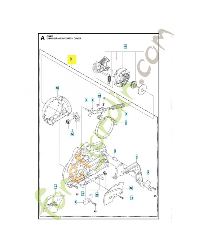 carter d'embrayage complet 576274501. Pièce de rechange Husqvarna