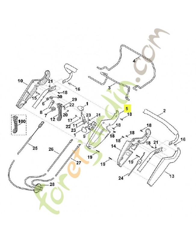 Demi-carter 6360-182-1316. Pièce de rechange Sithl / Vicking