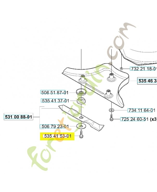 Vis 535415301. Pièce de rechange Husqvarna