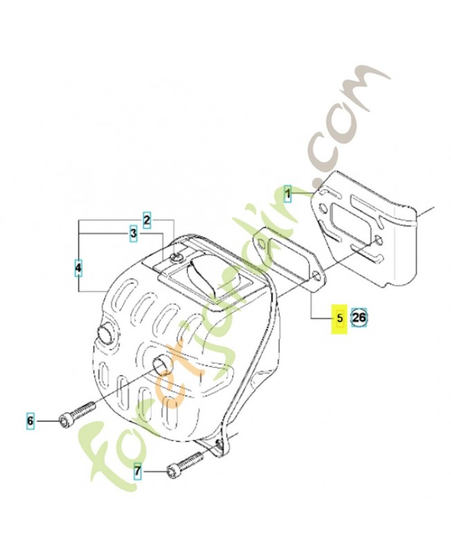 Joint de silencieux 537208201. Pièce de rechange Husqvarna