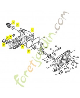 Demi-carter de vilebrequin stihl ref. 1138-020-2605 Remplace référence 1138-020-2601