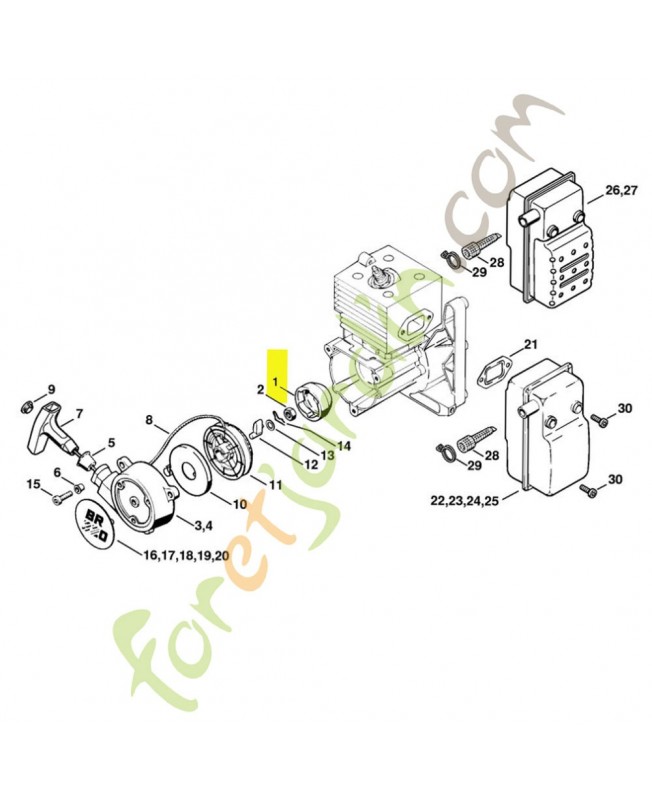 Poulie de lanceur 4223-195-0600. Pièce de rechange Sithl / Vicking
