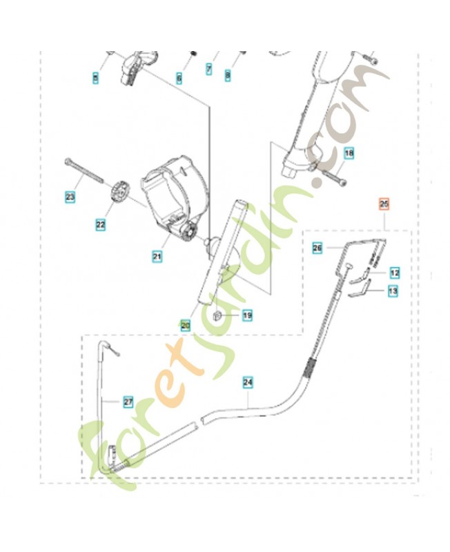 câblage complet 576785601. Pièce de rechange Husqvarna