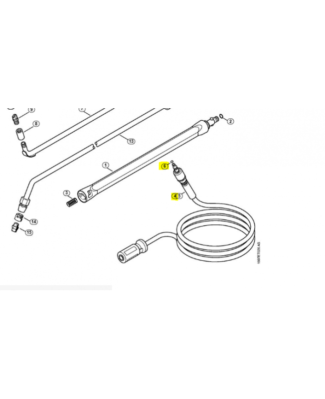 flexible haute pression Pièce de rechange Sithl  référence 4915-500-0836 ET 4910-500-0802 flexible haute pression Pièce de rechange Sithl  référence 4915-500-0836 ET 4910-500-0802