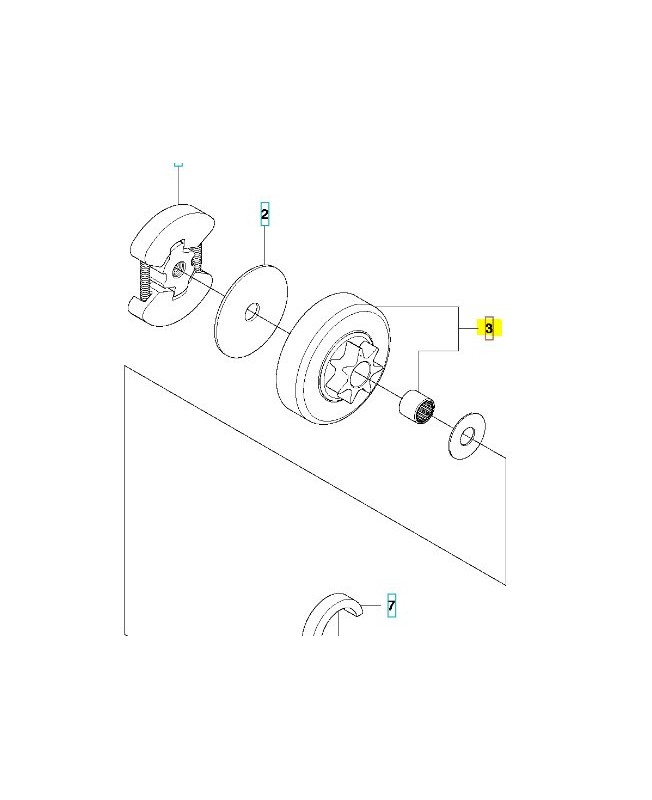 Cloche embrayage complet 530048132 husqvarna