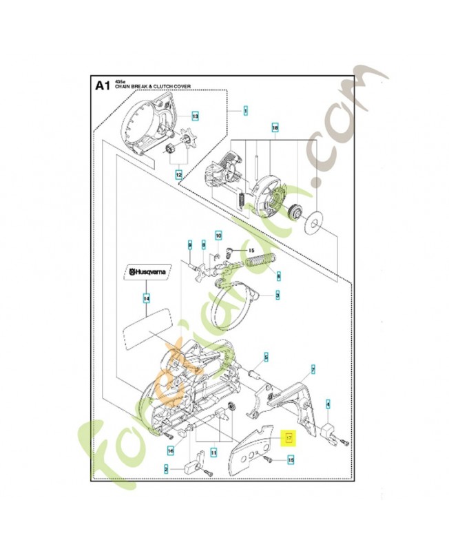 Plaque d'usure 505321001. Pièce de rechange Husqvarna