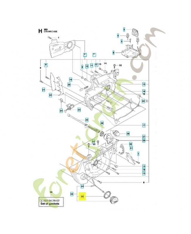 Joint 501626801. Pièce de rechange Husqvarna 