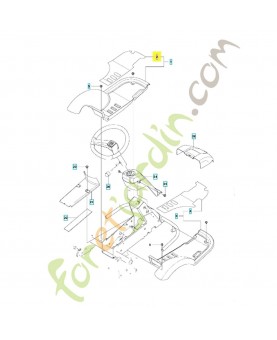 Tapis de pied gauche 544248401. Pièce de rechange Husqvarna
