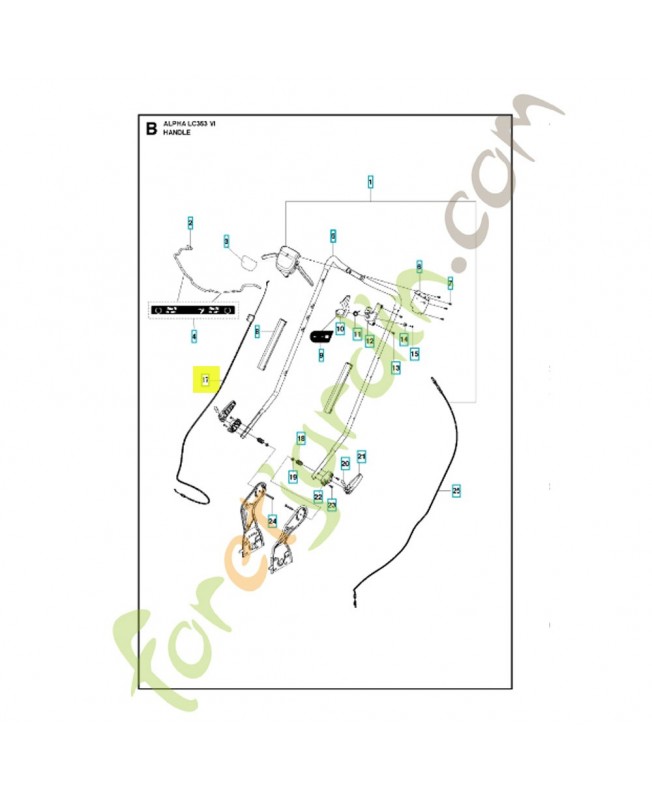 Câble 585402011. Pièce détachée Husqvarna