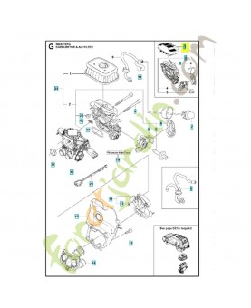 Filtre a air 505126304. Pièce de rechange Husqvarna
