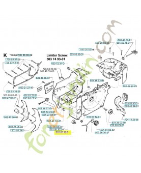 Butoir 503839271. Pièce de rechange Husqvarna