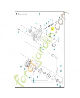 Pignon de pompe 501513101. Pièce de rechange Husqvarna