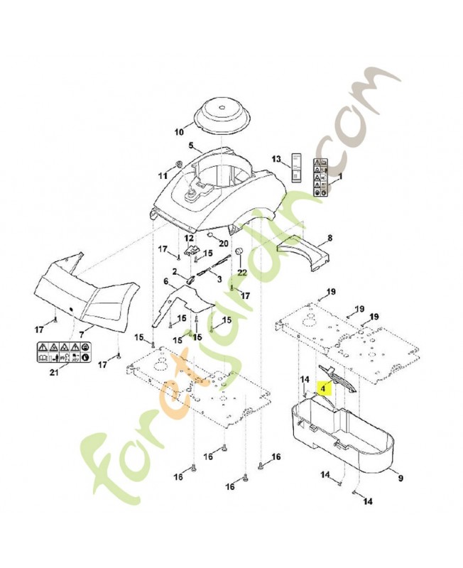 Couvercle 6012-701-0900. Pièce de rechange Sithl / Vicking