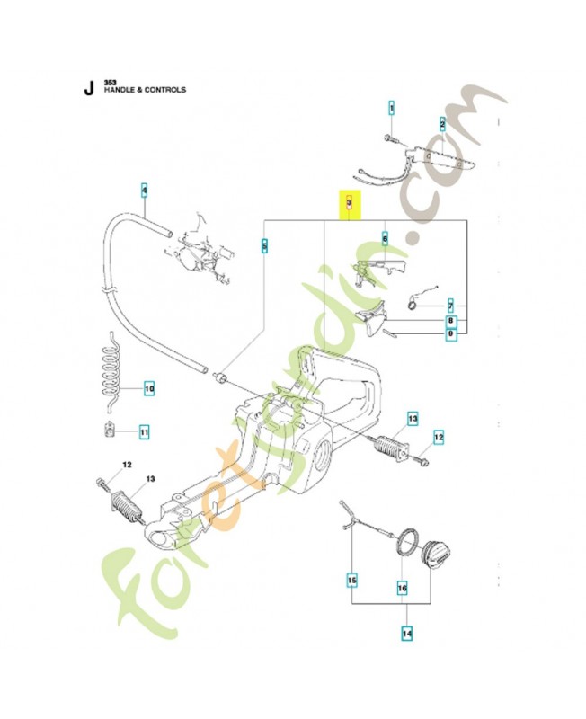Réservoir 503863703. Pièce de rechange Husqvarna 