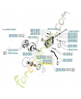 Rondelle 501535901. Pièce de rechange Husqvarna
