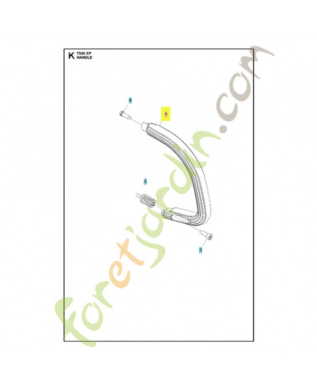 poignée avant 506495203. Pièce de rechange Husqvarna 