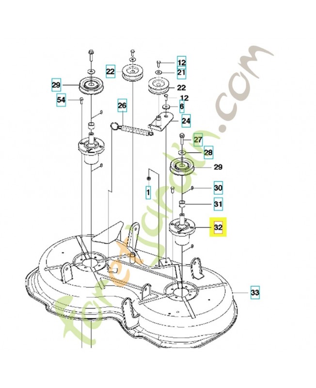 Palier de lame complet 573968602 husqvarna