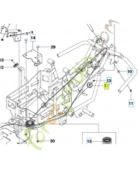 Roue 575585802- Pièce de détachée Husqvarna 575585801
