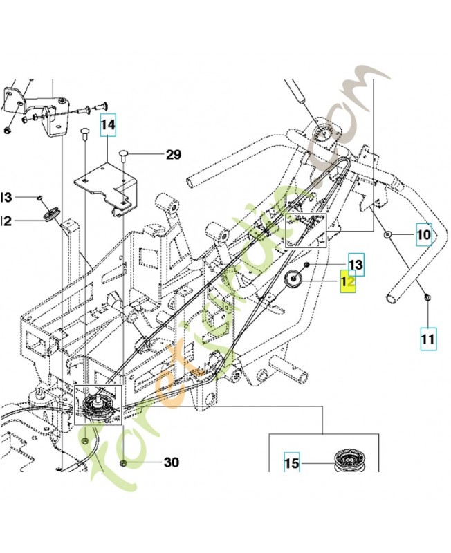 Roue 575585802- Pièce de détachée Husqvarna 575585801