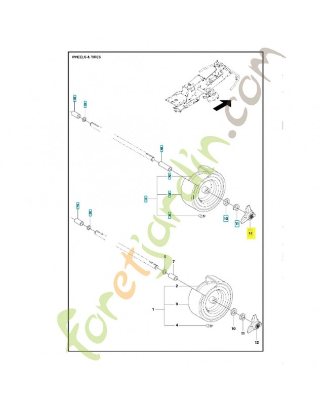 Enjoliveur 544353501. Pièce de rechange Husqvarna