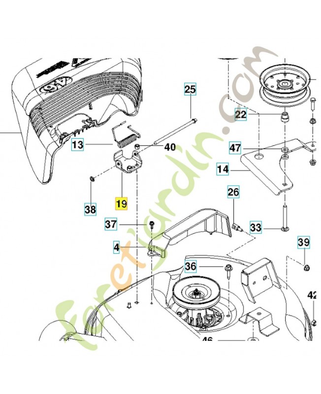 Charniere de deflecteur référence 532192557
