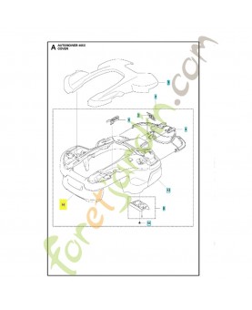 Capot de protection P16 599296301. Pièce détachée Husqvarna