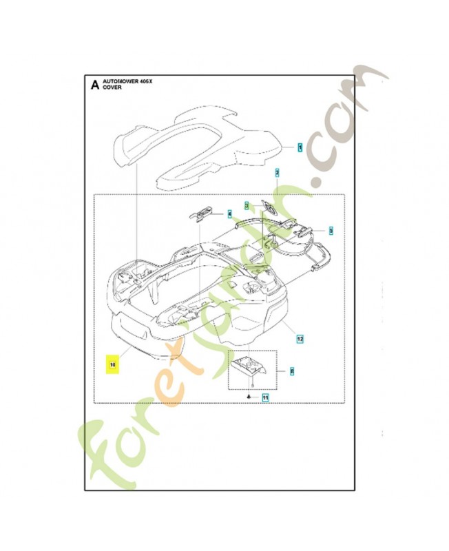 Capot de protection P16 599296301. Pièce détachée Husqvarna Capot de protection P16 599296301. Pièce détachée Husqvarna