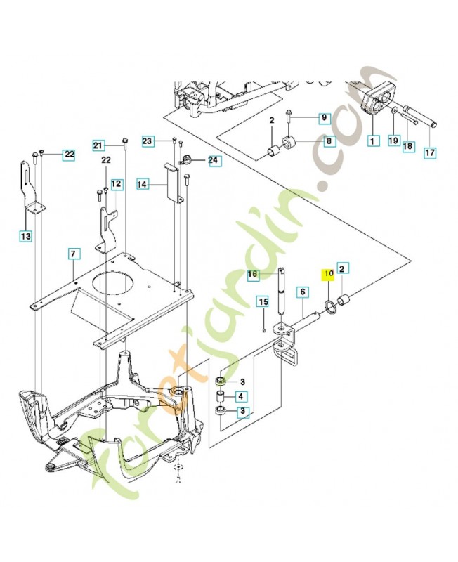 Rondelle d'espacement 522425301. Pièce de rechange Husqvarna